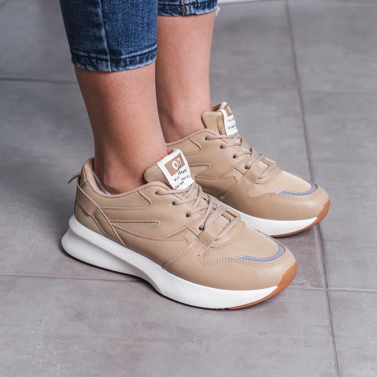 Кросівки жіночі Fashion р. 39 24,5 см Бежевий (3531)