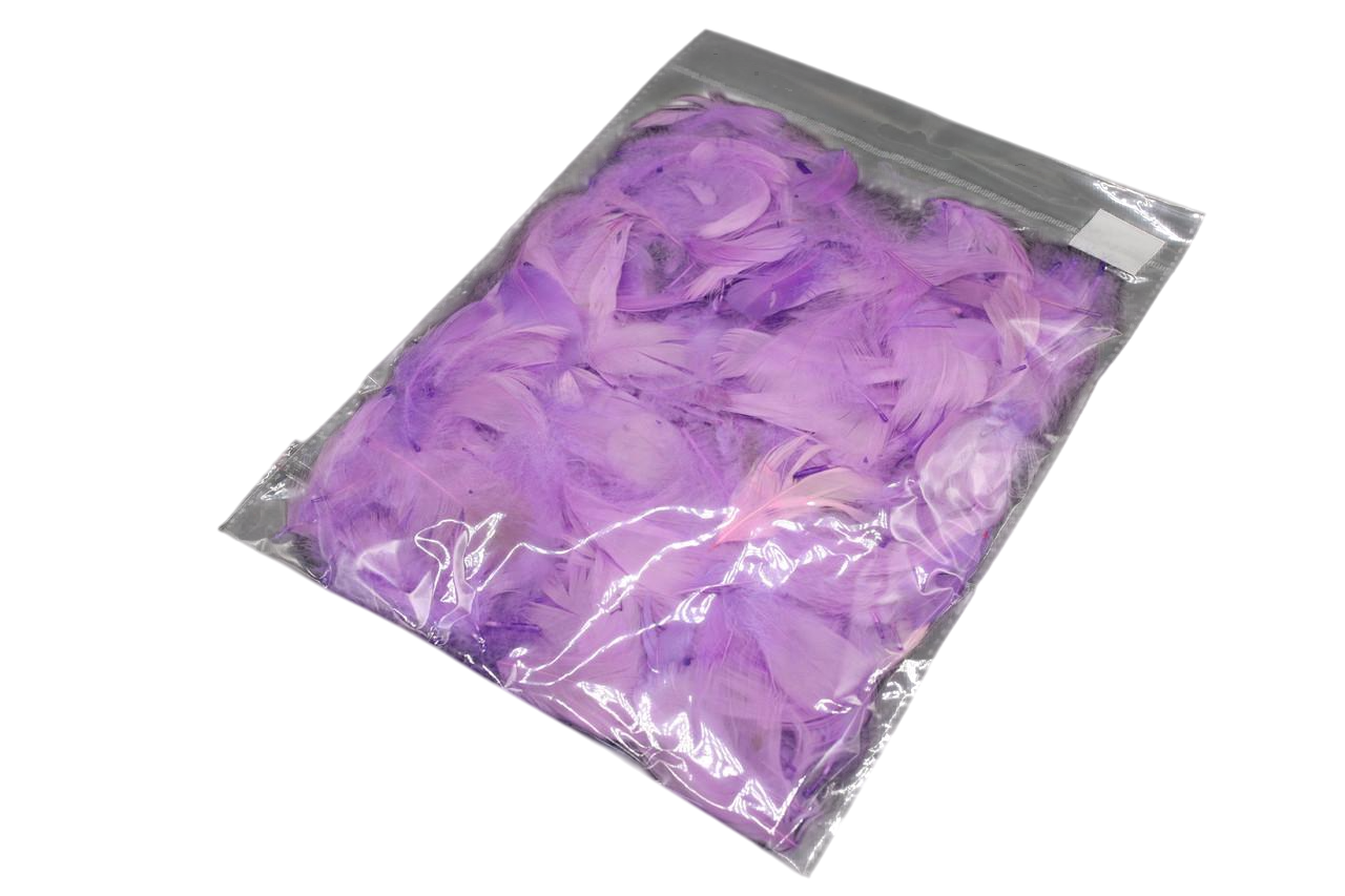 Перья декоративные натуральные 10 г Фиолетовый (KR-047-6)