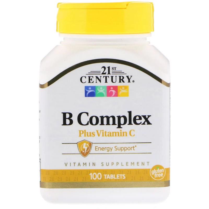 Витамины 21st Century B Complex Plus Vitamin C 100 таблеток