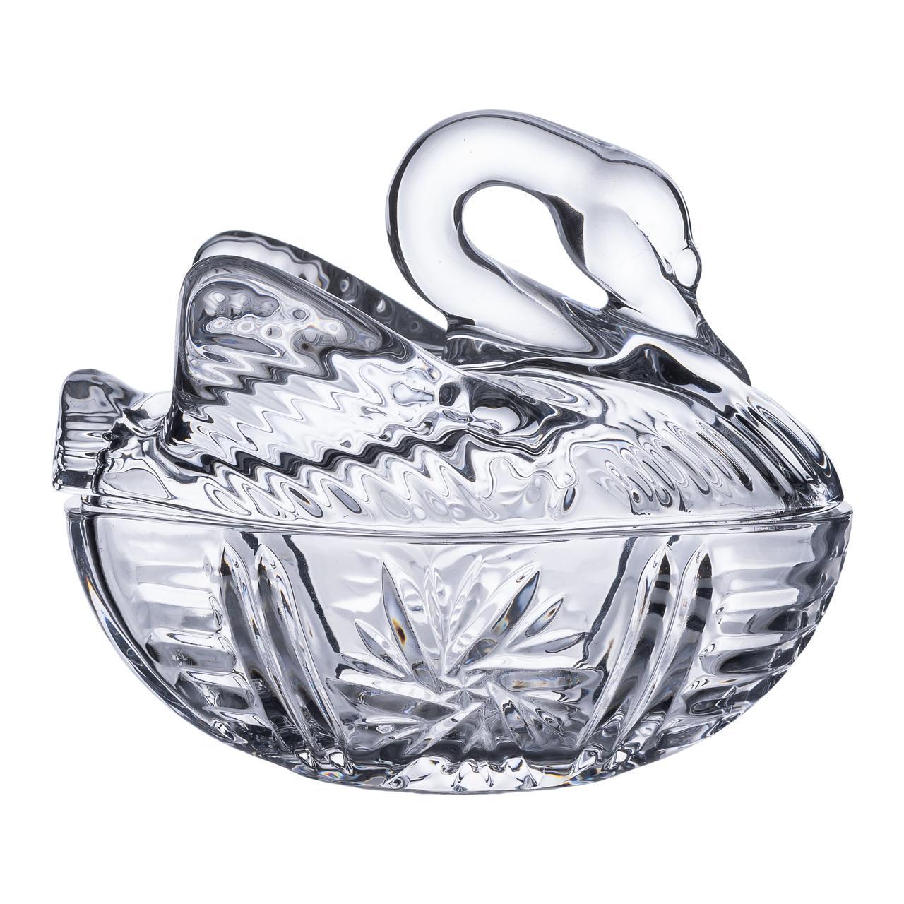 Конфетница стеклянная с фигурной крышкой HP-YH-40 14х9х11 см (A-033641) - фото 5 Конфетница стеклянная с фигурной крышкой HP-YH-40 14х9х11 см (A-033641) - фото 5