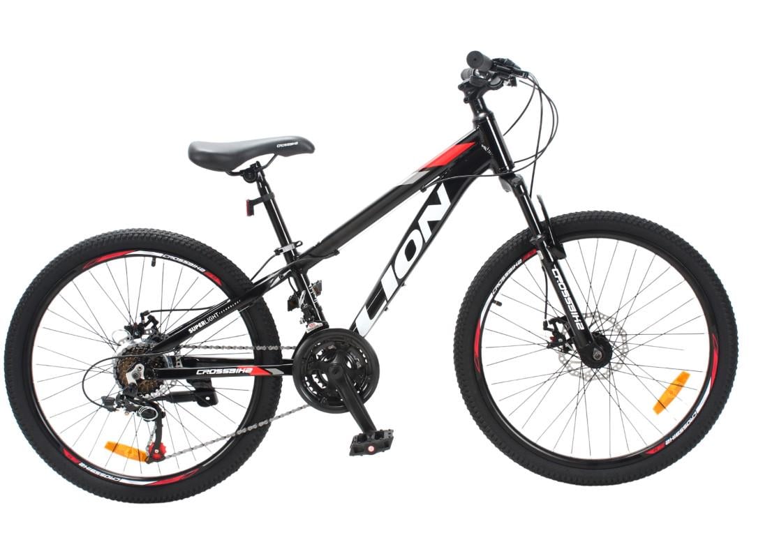 Велосипед Crossbike 24" Lion 2025 Рама 12" Black/Red