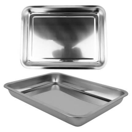 Деко з нержавіючої сталі гастрономічна 45x35x4 см (28673513) - фото 3 Деко з нержавіючої сталі гастрономічна 45x35x4 см (28673513) - фото 3