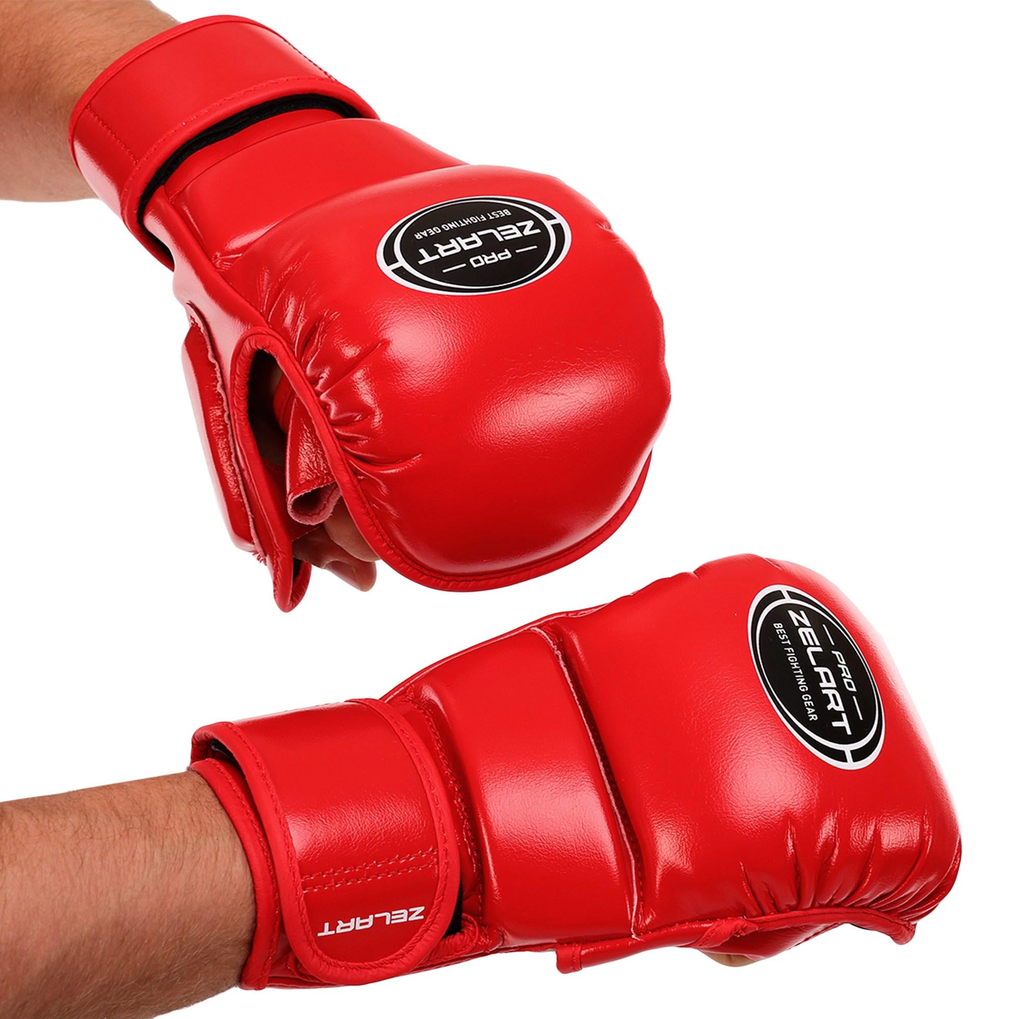 Перчатки-крабы спаринговые Zelart MMA BO-3495 XL Красный