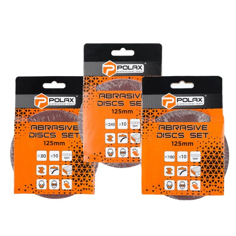 Наждачные круги на липучке Polax К80/К180/К240 (335-63)
