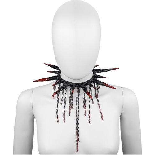 Чокер с шипами Seta Decor Lux (24-600BLK-RD)