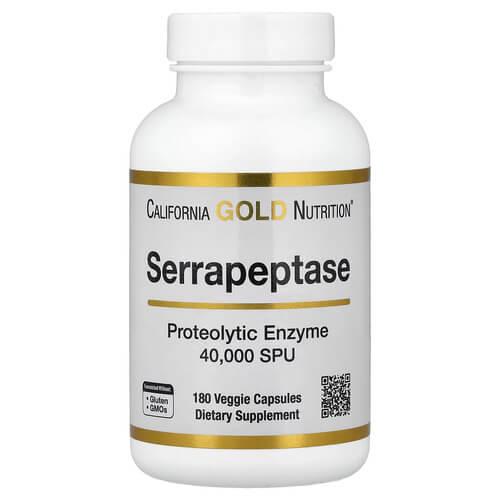 Серапептаза CGN Serrapeptase 40,000 SPUs 180 Capsules (LKN-01574)