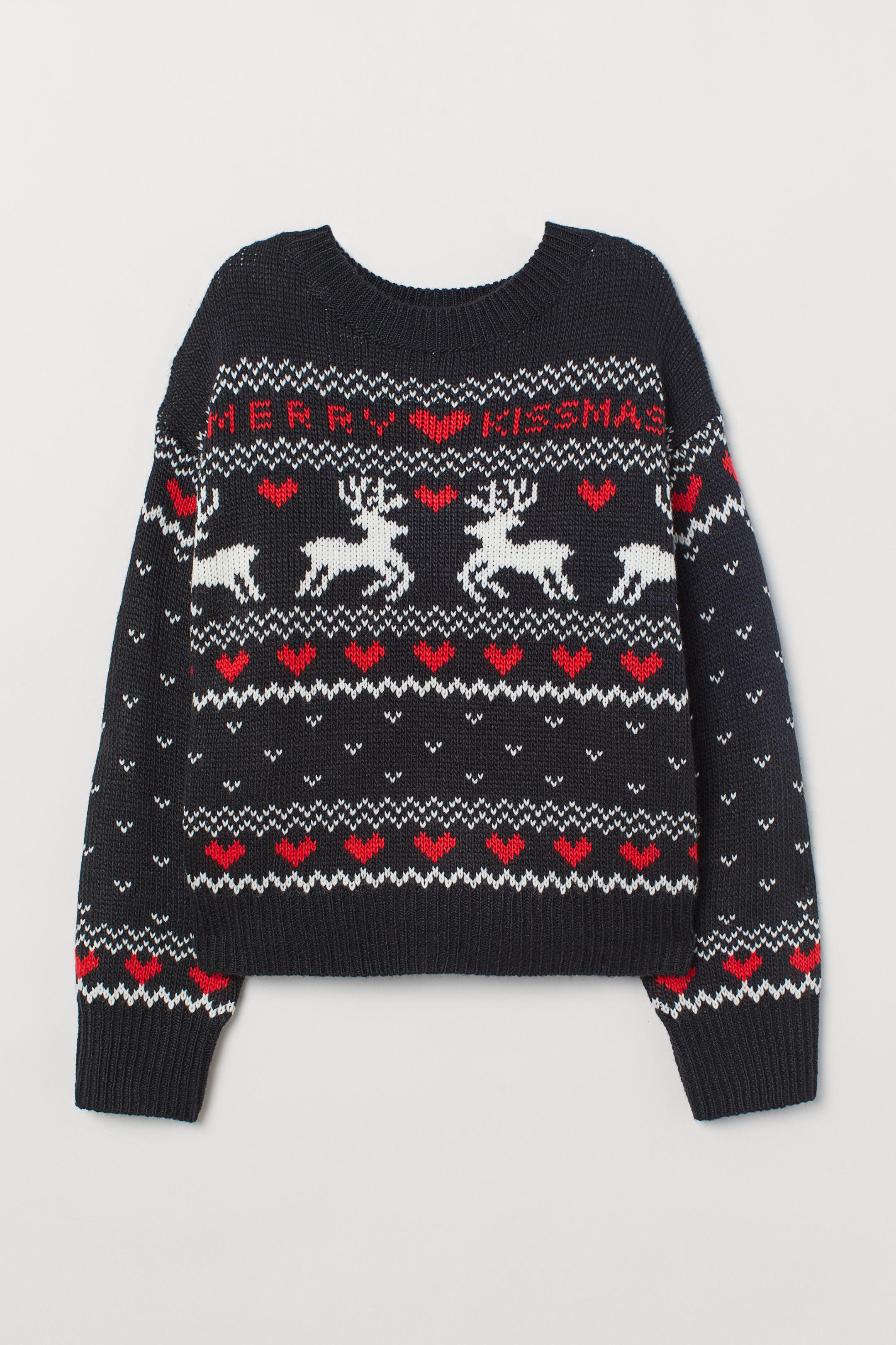 Свитер с узором XS Черный (7113448wt)