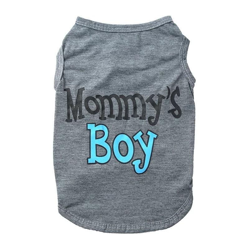 Футболка для собак и кошек Mommys Boy XS Gray