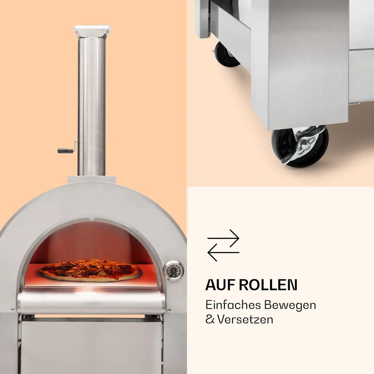 Піч для піци Klarstein Diavolo Napoletana на дровах та вугіллі від 0 до 500 °C - фото 6