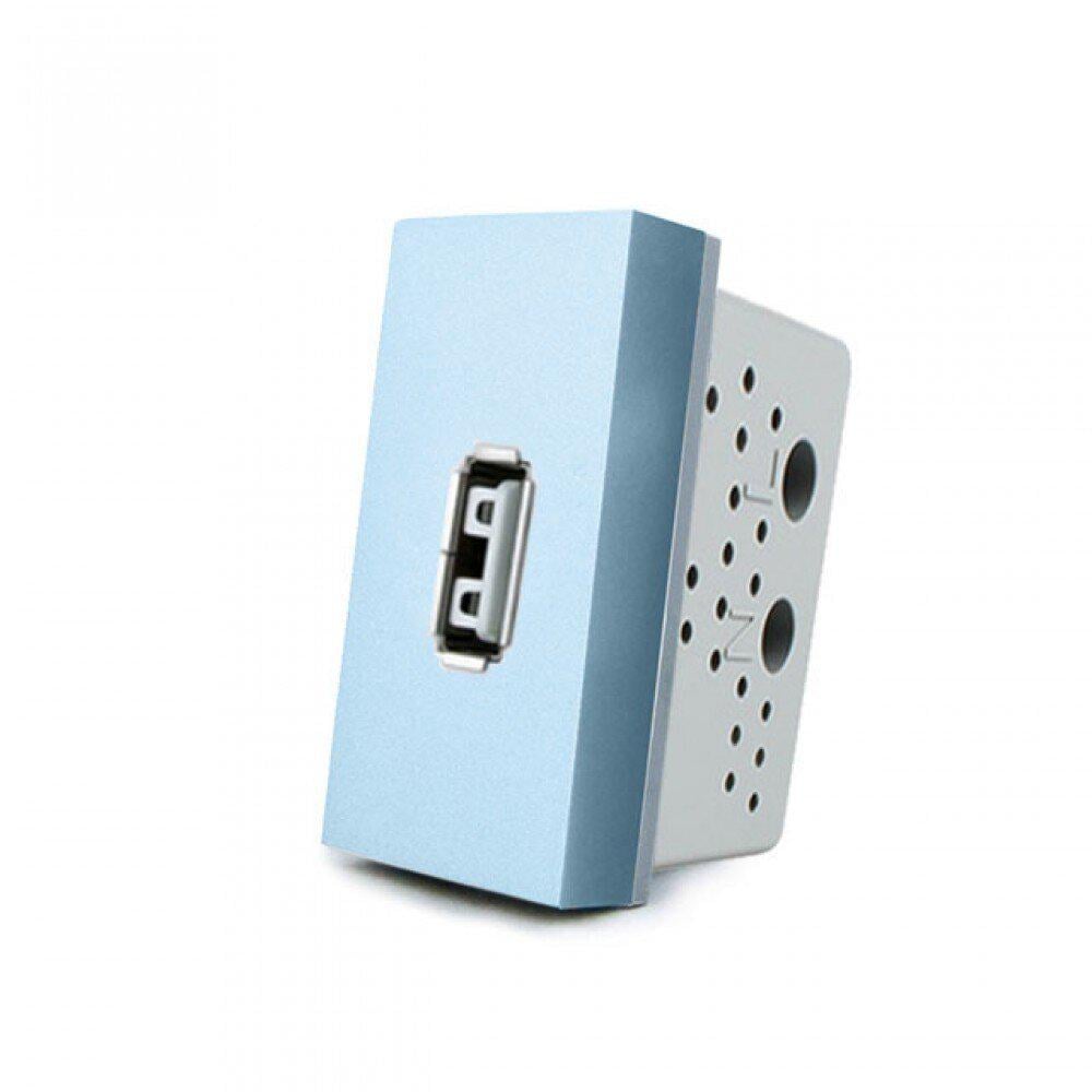 Розетка USB Livolo с блоком питания Голубой (C7-1USB Livolo-19)