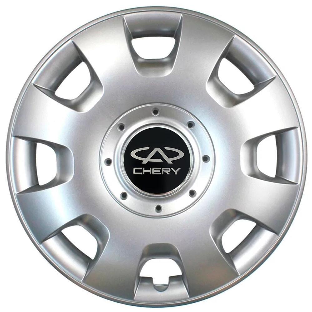 Колпаки SJS 209 с логотипом Chery 4 шт. R14 Серебряный (2654556642)