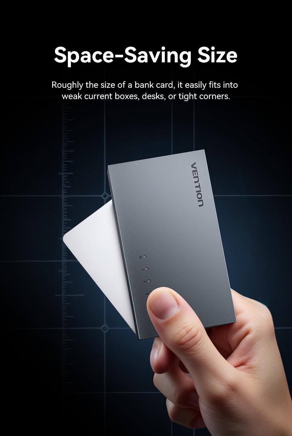 Коммутатор сетевой Vention 5 портов 1000 мбит/с алюминиевый Серый (ITDH0-EU) - фото 6 Коммутатор сетевой Vention 5 портов 1000 мбит/с алюминиевый Серый (ITDH0-EU) - фото 6