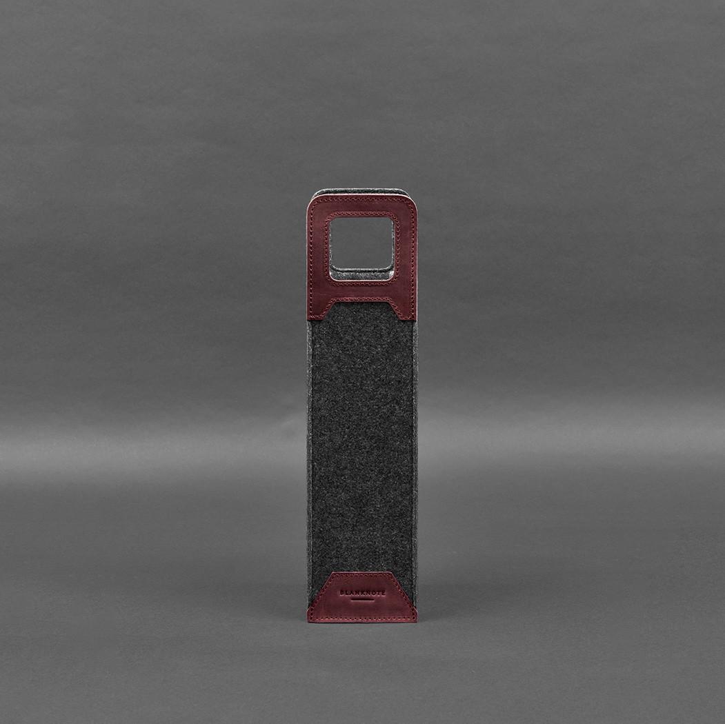 Чехол для вина 1.0 из фетра с кожаными вставками Crazy Horse Бордовый (A-027939) - фото 6 Чехол для вина 1.0 из фетра с кожаными вставками Crazy Horse Бордовый (A-027939) - фото 6