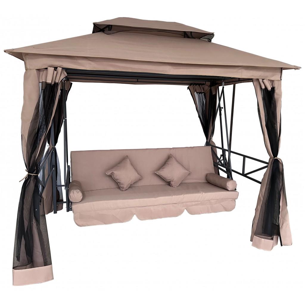 Гойдалка для саду з навісом Bonro B-002 Коричневий (4240102812)