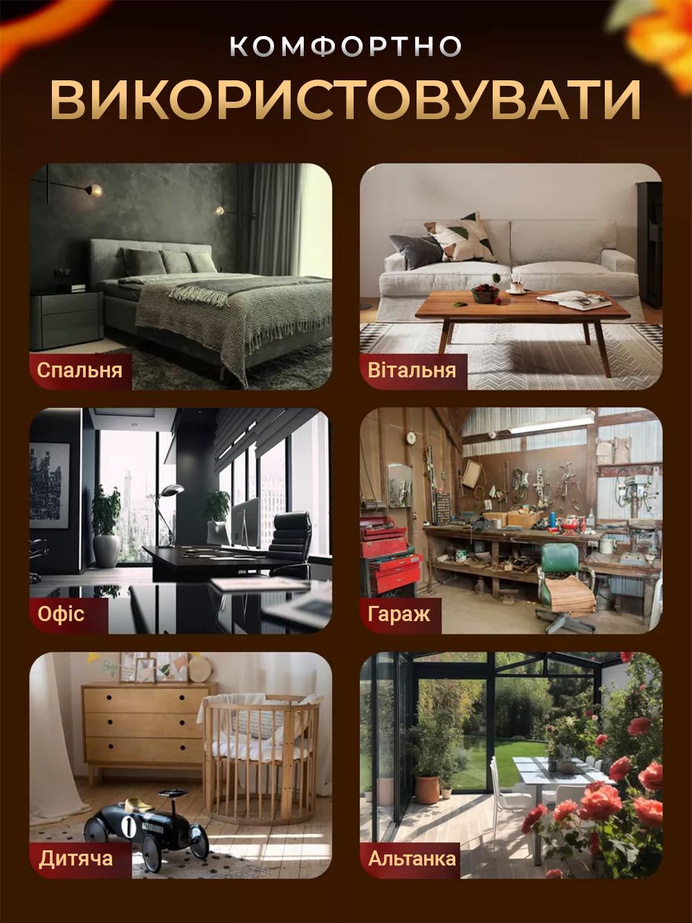 Тепловентилятор Andowl с технологией нагрева PTC Q-NF002Х1 950 W Белый (c2990165) - фото 6