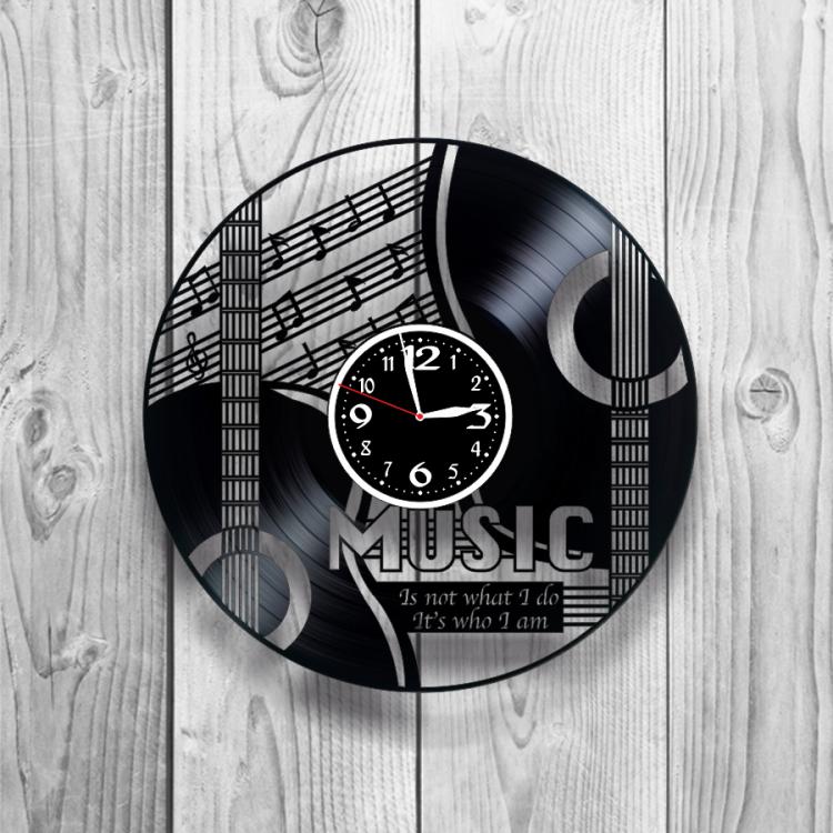 Часы настенные Музыкальный стиль 0137 из виниловой пластинки