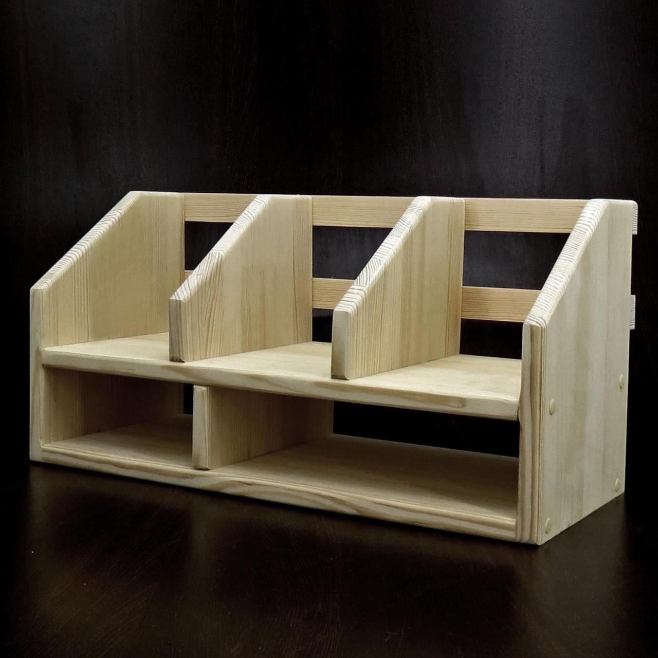 Полка книжная настольная из дерева Шафельд Бланже (КПА-028201)