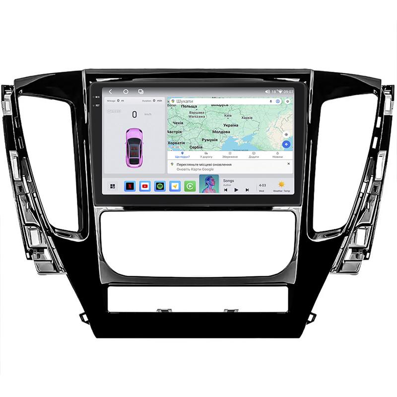 Автомагнитола штатная Lesko 4G/QLED/360°/CarPlay/GPS/Wi-Fi для Mitsubishi Pajero Sport III 2015-2021 4/64Gb 9" (2354223512)