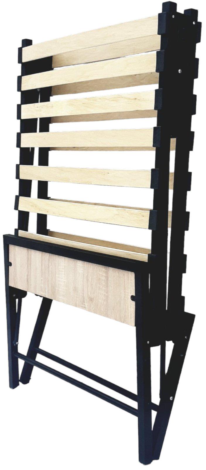 Раскладушка с матрасом Marcell DH-14 на ламелях с металлическим каркасом нагрузка 130 кг 200x80x33 см Черный (784780025) - фото 2 Раскладушка с матрасом Marcell DH-14 на ламелях с металлическим каркасом нагрузка 130 кг 200x80x33 см Черный (784780025) - фото 2