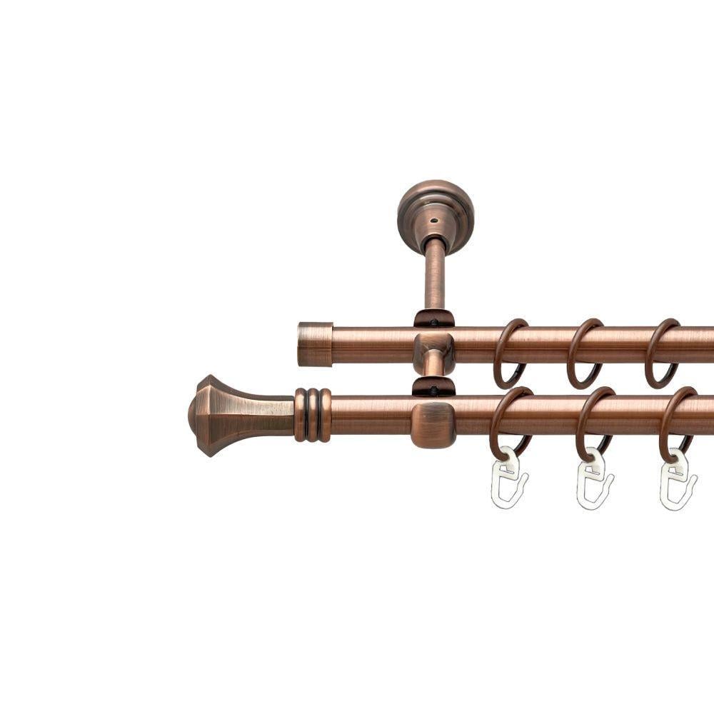 Карниз Orvit Кастела дворядний гладкий 16\16 мм 200 см Антична мідь (00-00020619)