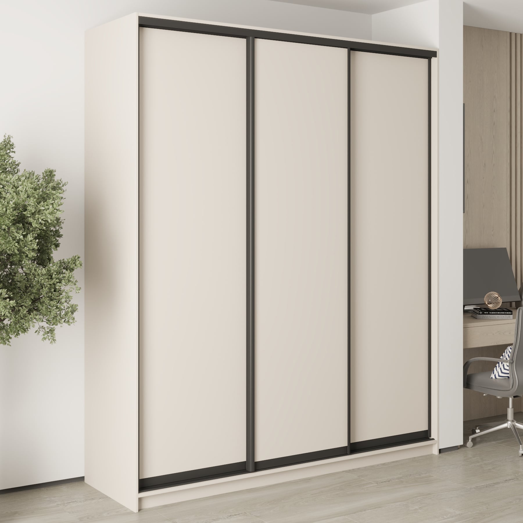Шкаф-купе трехдверный Mebel Star Комбо BG MBS-9480 200х60х240 см Кашемир (1009469) Шкаф-купе трехдверный Mebel Star Комбо BG MBS-9480 200х60х240 см Кашемир (1009469)