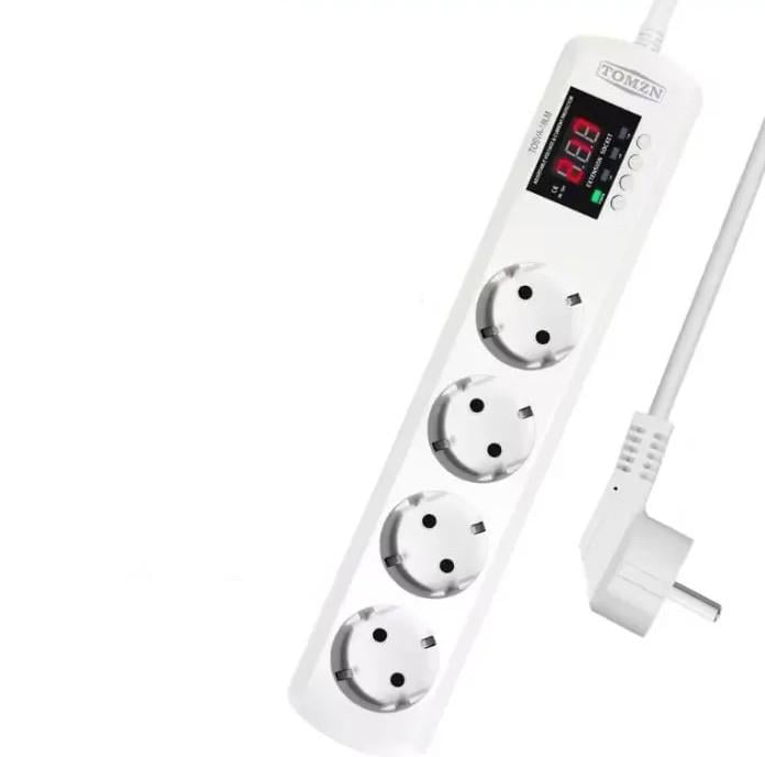 Удлинитель с реле напряжения TOMZN