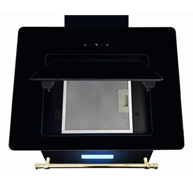 Витяжка похила Luxor Laura 1450 Ultra LED BK Gold 4 швидкості з фільтрами захисту двигуна 2 шт. (25402932) - фото 3 Витяжка похила Luxor Laura 1450 Ultra LED BK Gold 4 швидкості з фільтрами захисту двигуна 2 шт. (25402932) - фото 3