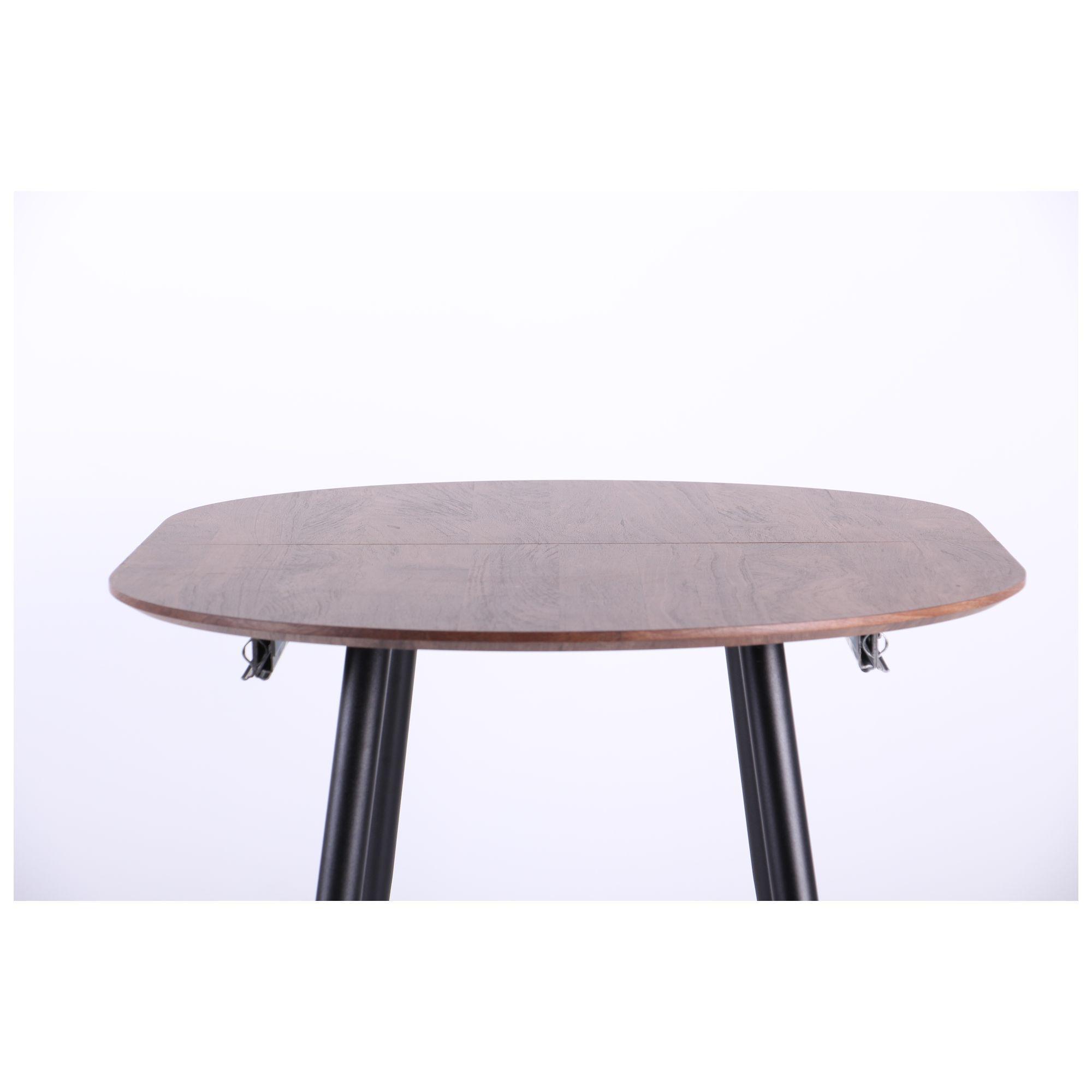 Стіл обідній AMF Nevada 770х1200+400х800 розкладний Чорний/Дуб - фото 6