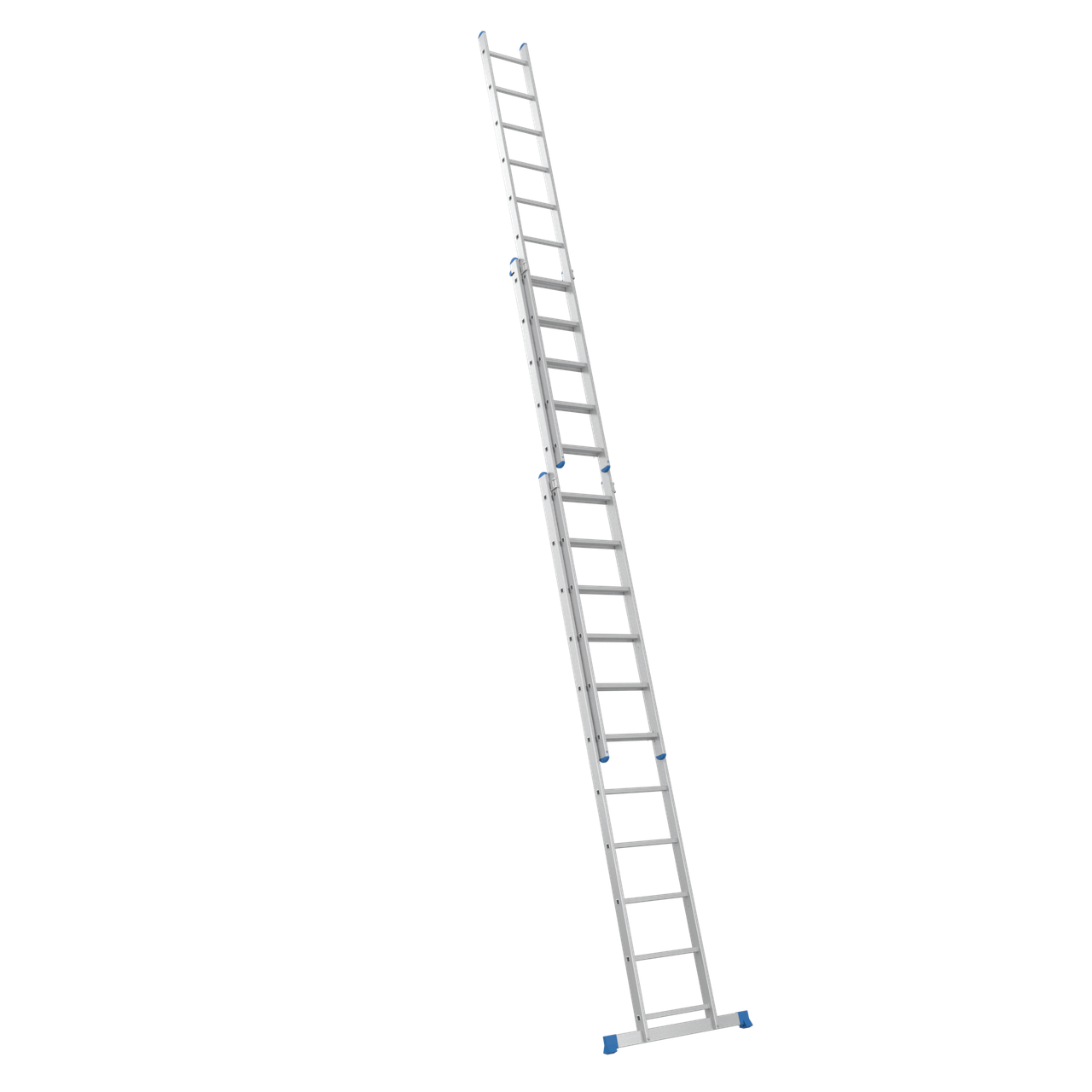 Драбина-стрем'янка алюмінієва Skladcom 3х11 трисекційна 6,16 м - фото 4 Драбина-стрем'янка алюмінієва Skladcom 3х11 трисекційна 6,16 м - фото 4