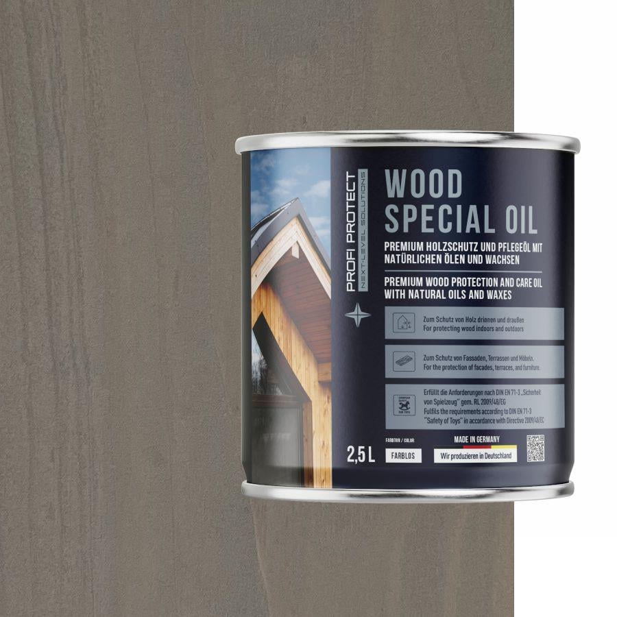 Лазур на основі бджолиного воску і лляної олії ProfiProtect Wood Special Oil 2,5 л Turren/Grau (22559626) - фото 1