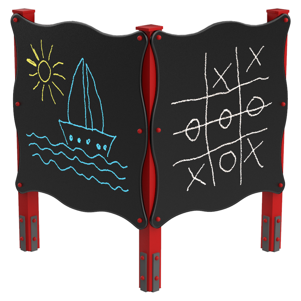 Доска для рисования для детской игровой площадки Kidigo 122х122х162 см Разноцветный (1127670964) - фото 3