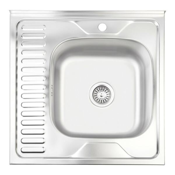 Мойка для кухни и сифон Wezer W6060R 06 Satin 600x600x160 мм (1039012)