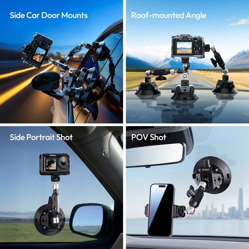Присоска для камери вакуумна Ulanzi TB15 SuctIon Cup Mount Black (S006) - фото 5 Присоска для камери вакуумна Ulanzi TB15 SuctIon Cup Mount Black (S006) - фото 5
