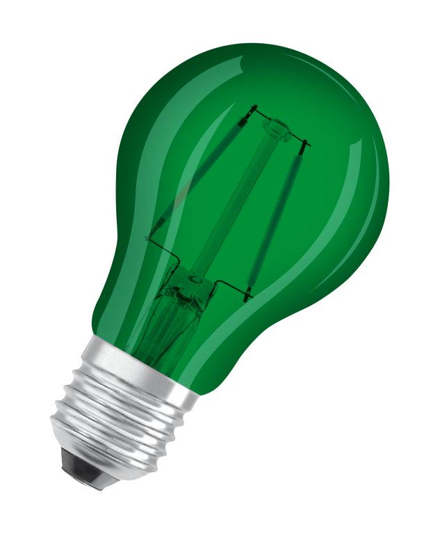 Лампа светодиодная Osram Decor A 2,5W 230V 45 lm green E27 Зеленый (4058075816015)