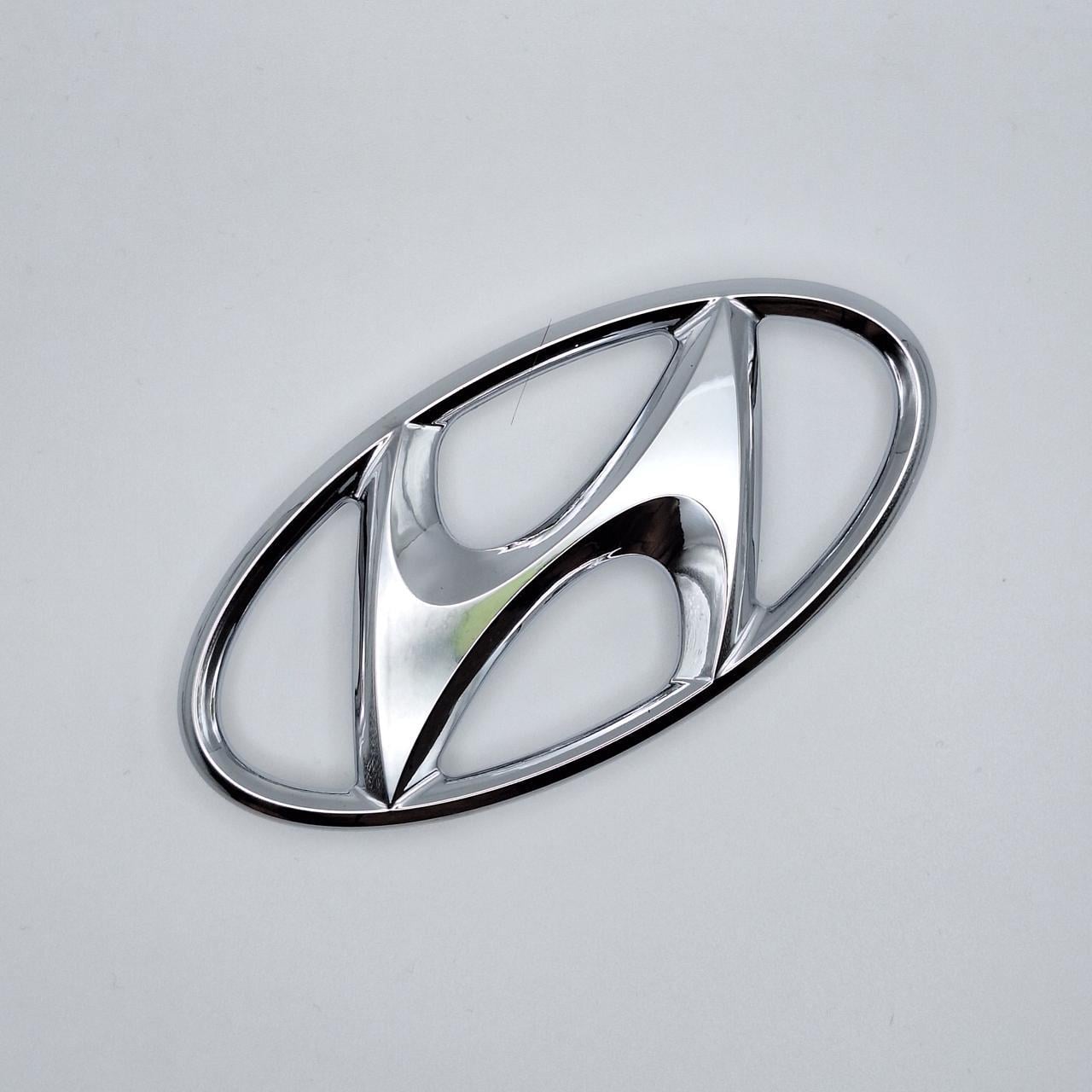 Эмблема Hyundai 115х58 мм Хром (1947714697)