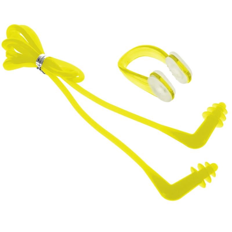 Беруши для плавания и зажим для носа Zelart PL-1084 Желтый (NA003362)