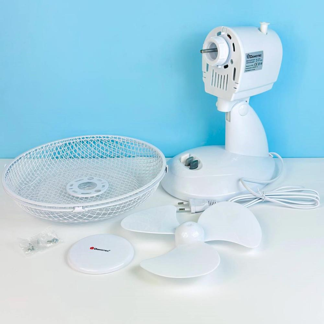 Вентилятор настільний Domotec MS-1624 Fan 30W d 23 см White (ML-04410) - фото 8