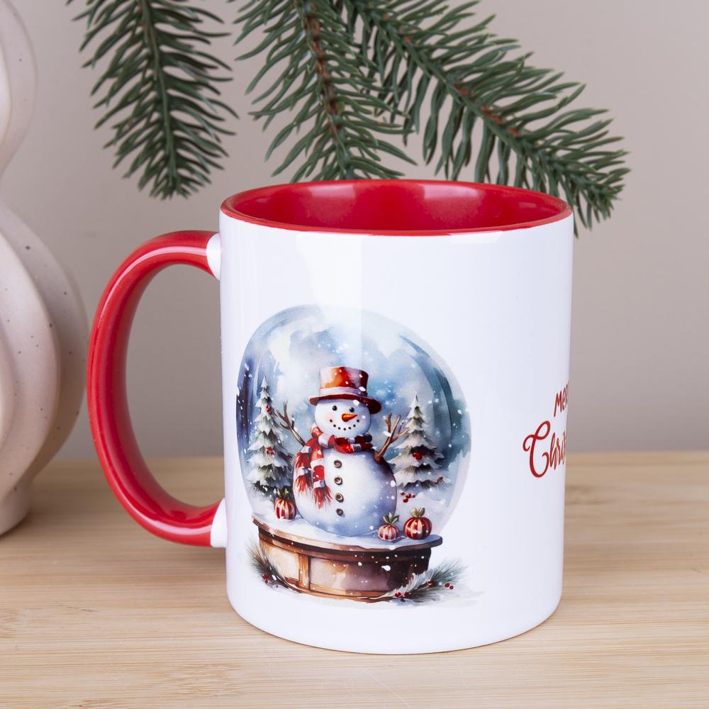 Чашка керамическая Шар со снеговиком (2240-14)