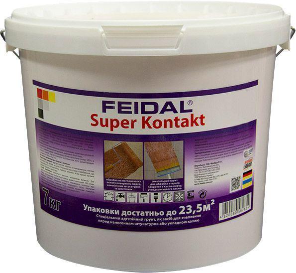 Грунт Feidal Super Kontakt акриловый адгезионный для наружных и внутренних работ база 7 л Прозрачный (1816679880)