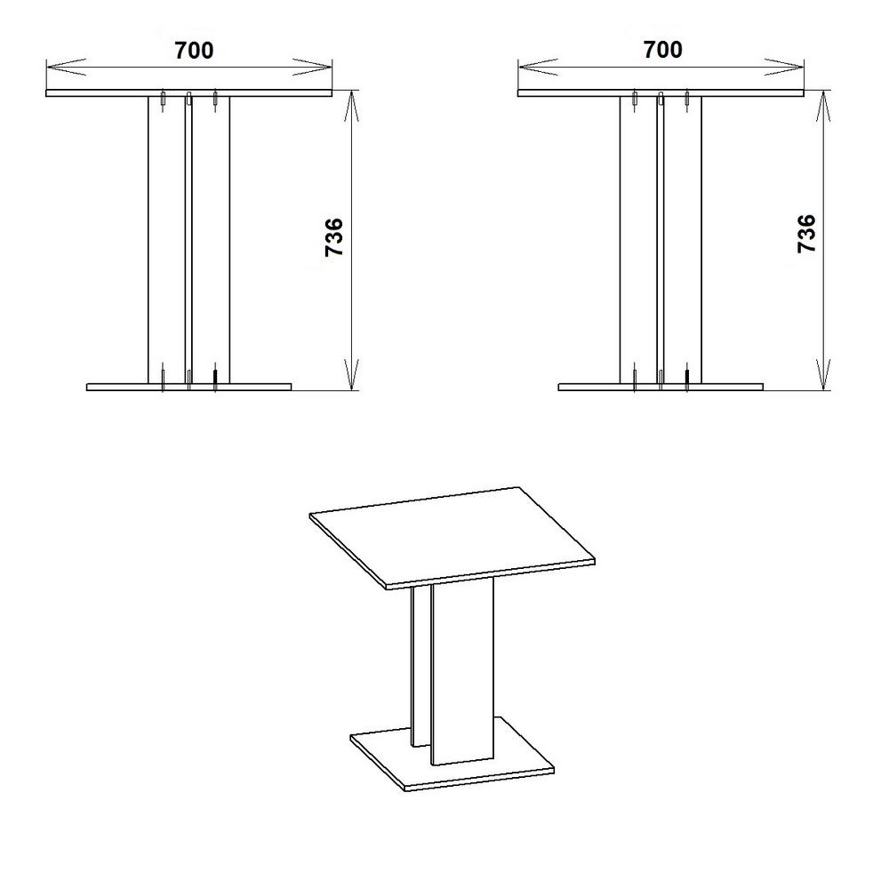 Стол кухонный Компанит КС-7 Яблоня (60c733fd56ed397aa7104899) - фото 2 Стол кухонный Компанит КС-7 Яблоня (60c733fd56ed397aa7104899) - фото 2