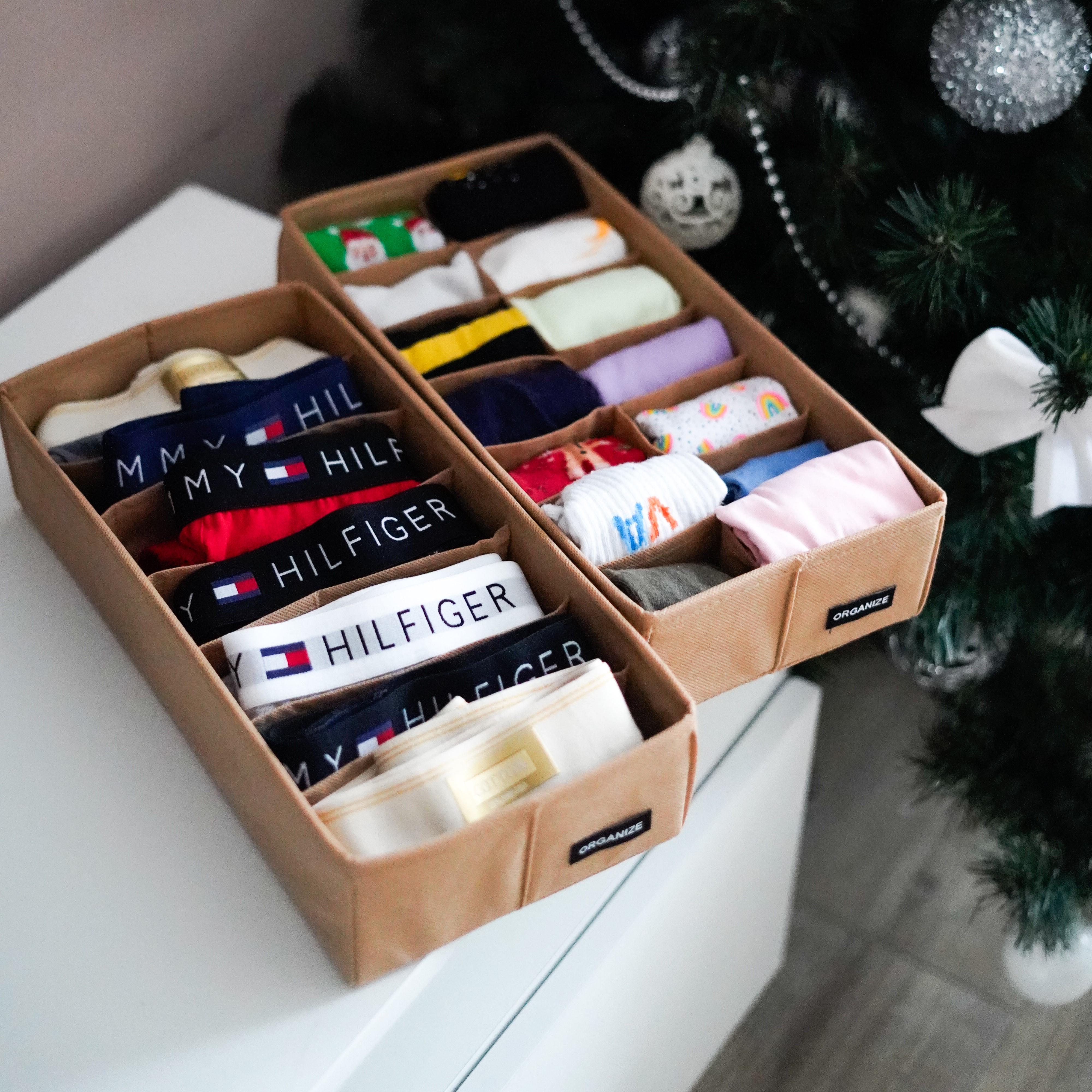 Набор для белья маленький 2 шт. Бежевый (Beg-2small) - фото 1 Набор для белья маленький 2 шт. Бежевый (Beg-2small) - фото 1