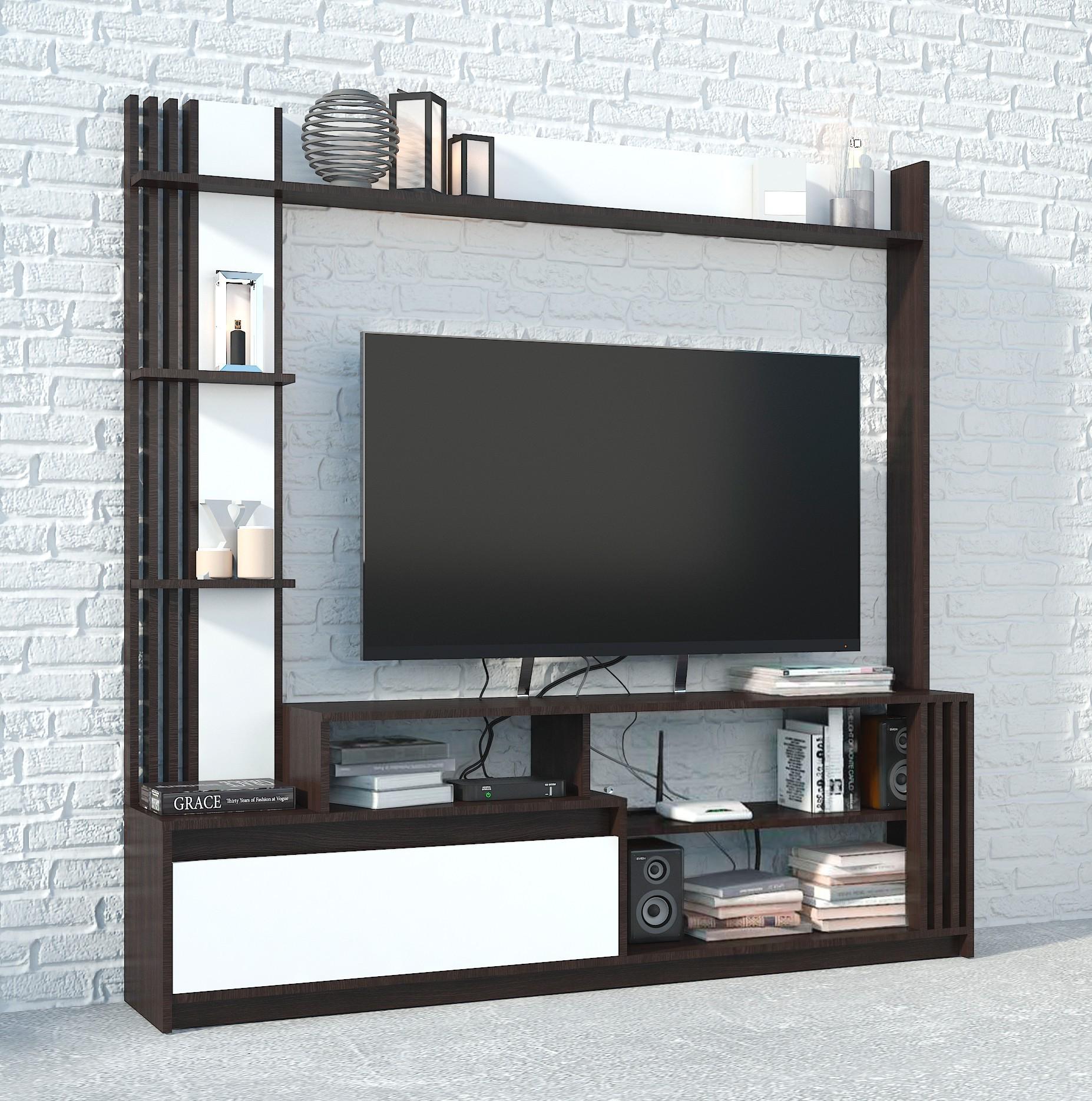 Стенка для ТВ Мастер Форм Брайт 08335 правосторонняя 1700х325х1700 мм Венге/Белый