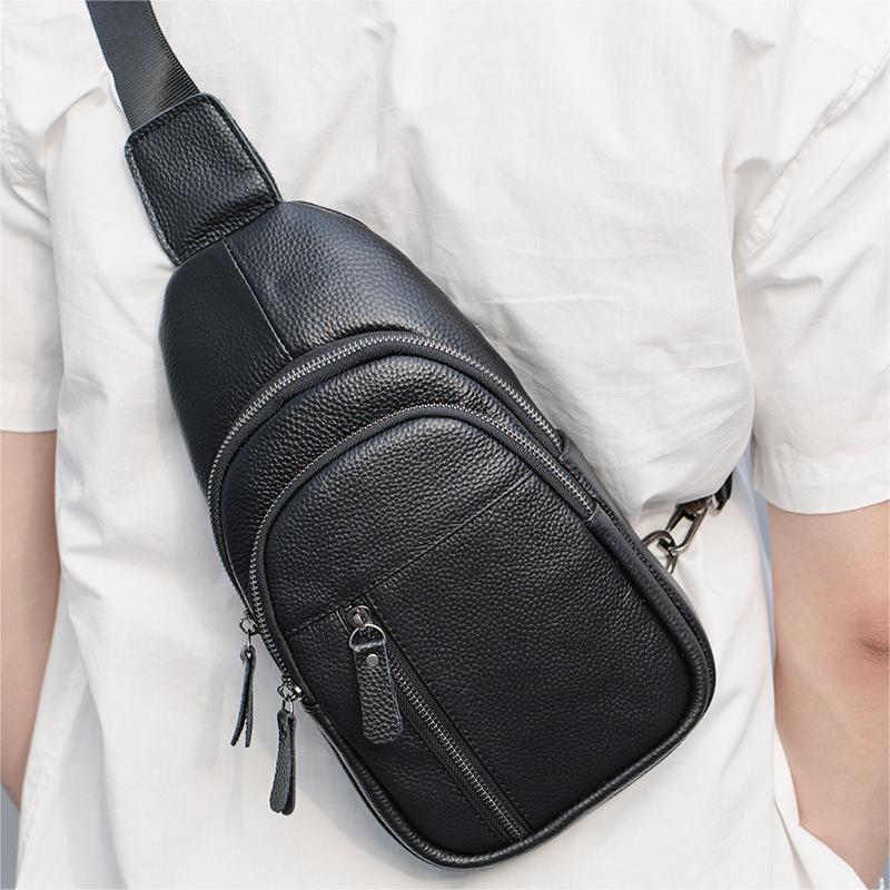 Чоловіча сумка Lorian через плече з регульованим плечовим ременем з натуральної шкіри Чорний (LR 259145-black) - фото 3 Чоловіча сумка Lorian через плече з регульованим плечовим ременем з натуральної шкіри Чорний (LR 259145-black) - фото 3