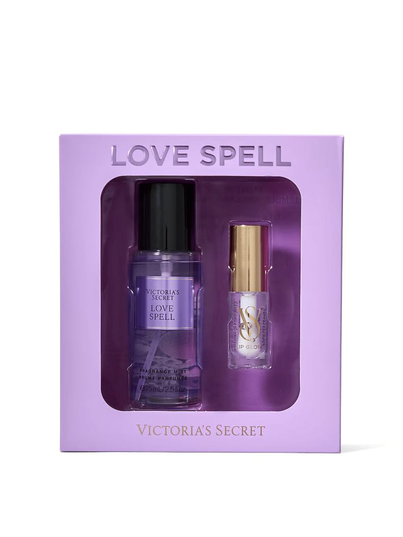 Подарочный наборVictoria's Secret Love Spell mist & Clear Lip Glow Gift Set (0667560291615)