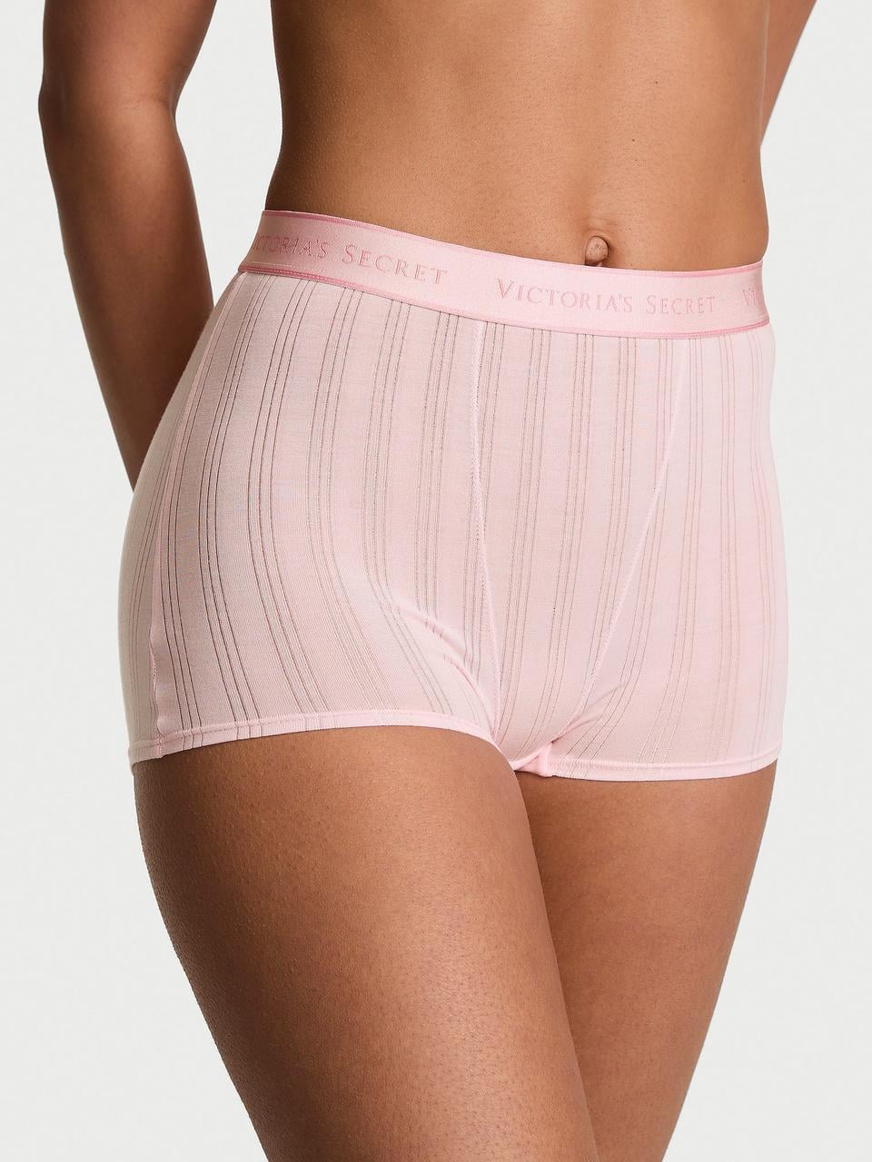 Трусики женские Victoria's Secret SoSoftTM Ultra-Fine Logo High-Waist Boyshort 2XL Розовый (7596287586)