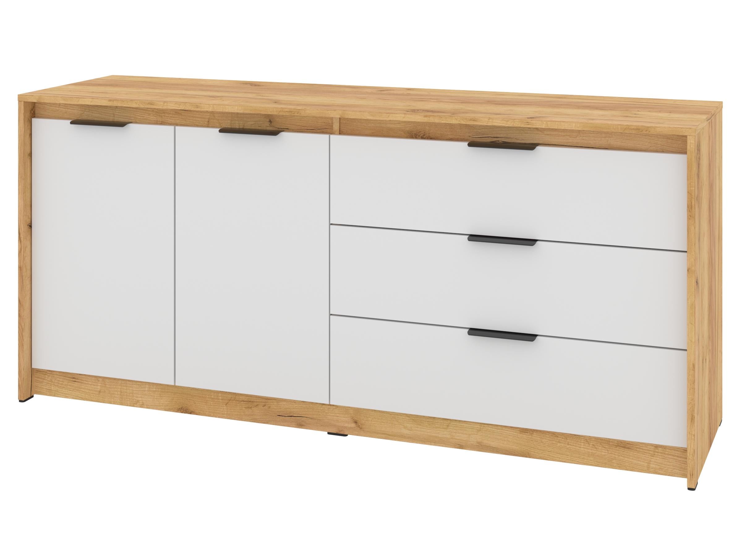 Комод с ящиками PEHOTIN К-2+3 ДСП 160х45,3х73,7 см Дуб тахо/Белый (PN-100426)