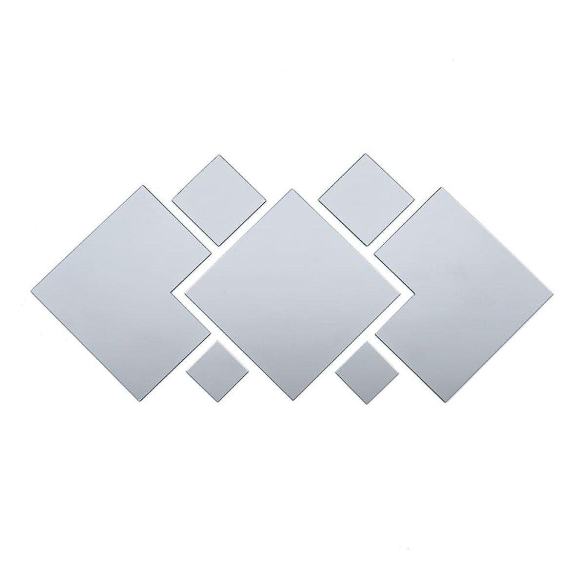 Декор дзеркальний акриловий самоклеючий 7 шт. Сріблястий (SW-00002508)