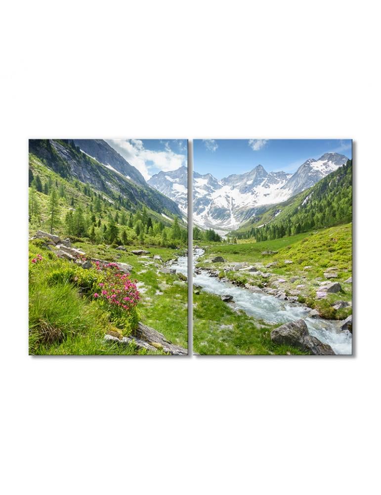 Картина модульная Речное русло 2 модуля 90x135 см