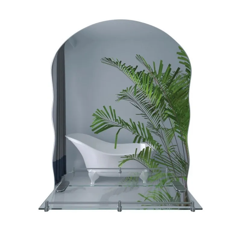 Зеркало настенное Zerix MIRRA MRZ02 прямоугольное с полкой 600x450 мм (OL-ZX5619)