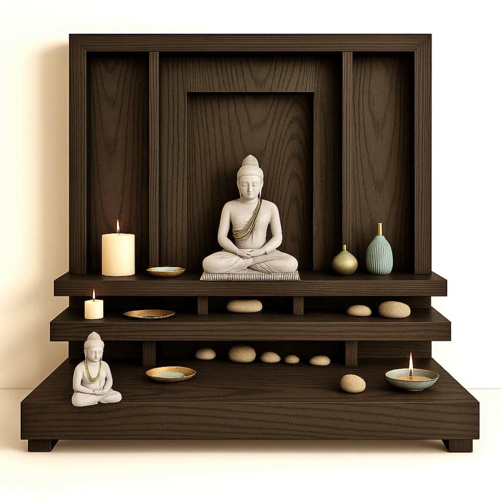Вівтар для медитації з дерева Адамаш Мокко (ЛАТ-000610)